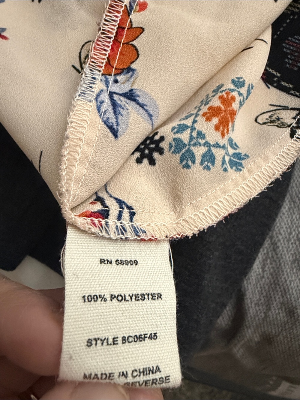 EUC Chelsea and Violet Ivory Floral Boho Duster Cardigan with Black Trim. Medium - Picture 6 of 6
